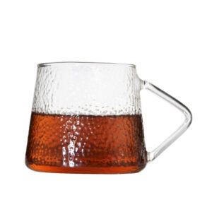 Heat resistant glass tea cup