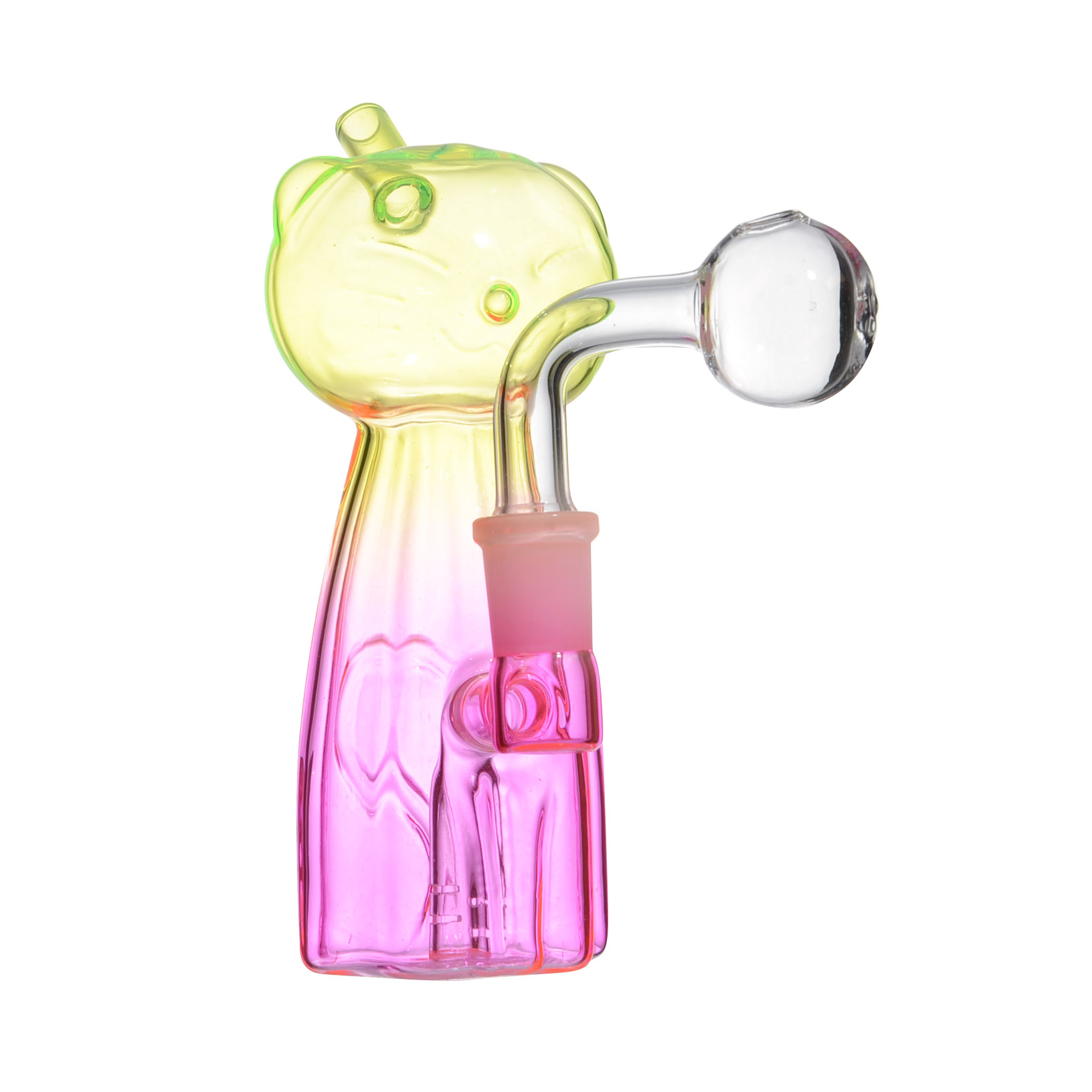 5.5" Colorful Fortune Cat Glass bubbler