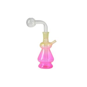 Gradient Color Mini Oil Burner Glass Recycler DAB Oil Bubbler