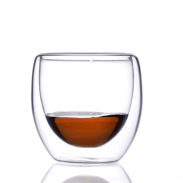 Hot-Sell Juice/Coffee/Tea Ansparent Double Wall Glass Cups - Image 3