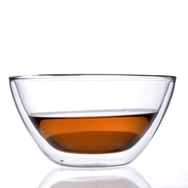 Hot selling double layer cup double layer insulated glass bowl salad bowl