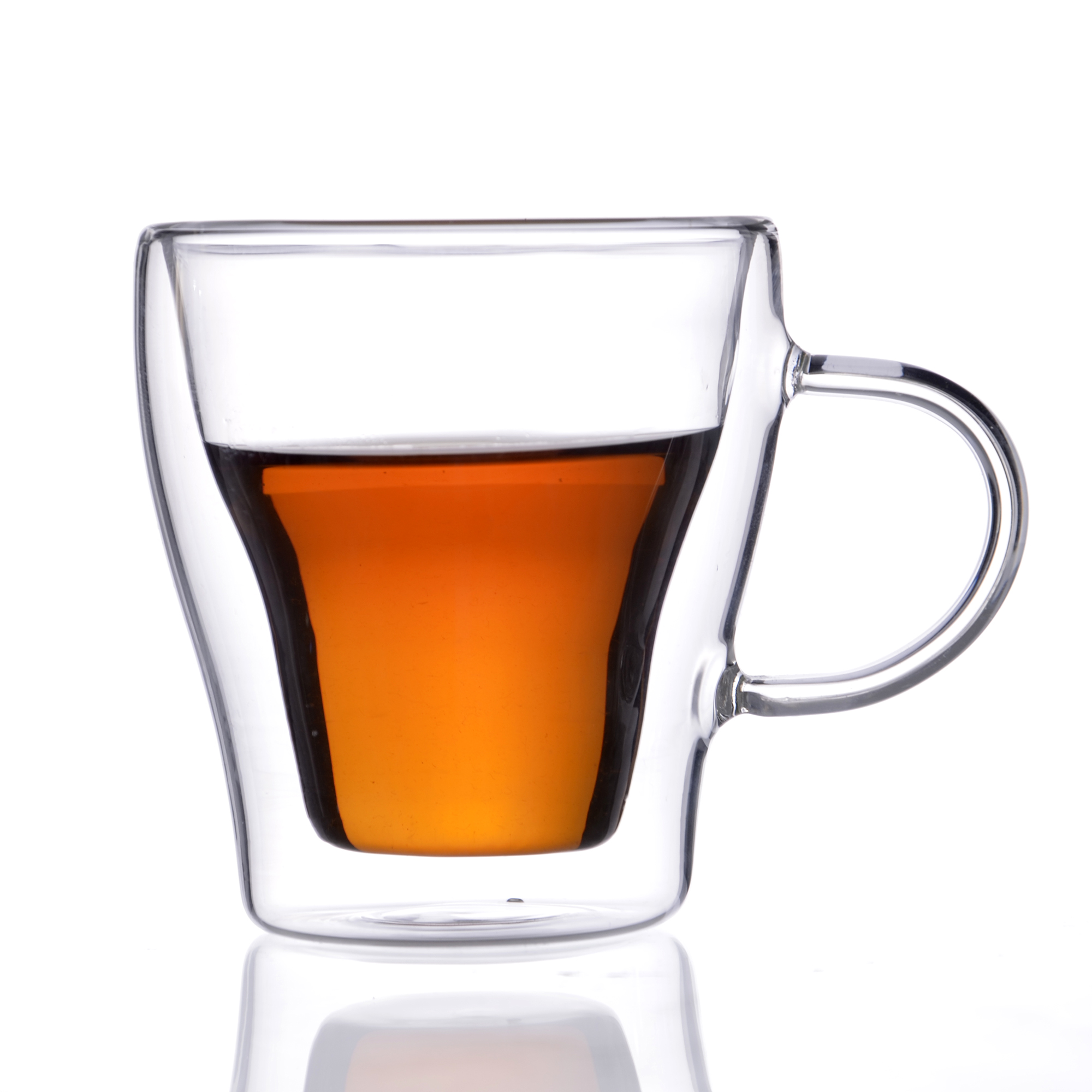 High Borosilicate Transparent Double Wall Mugs Coffee Cup