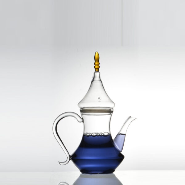 Hot selling heat resistant borosilicate glass steaming teapot, big belly flower teapot - Image 4