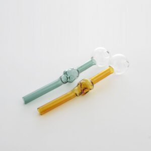 Circle Smoking Pipe Colorful Skull Glass Oil Burner