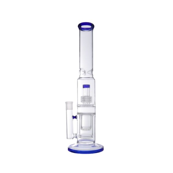 Best Selling Double Mesh Design Glass Smoking Water Pipe Hookah Pipe