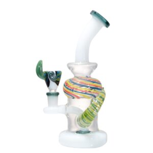 Hot-Sale DAB Rig Recycler Straight Glass Hookah Water Smoking Pipe