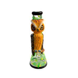Hand-Painted Parrot-Shaped Smoking Glass Water Pipe