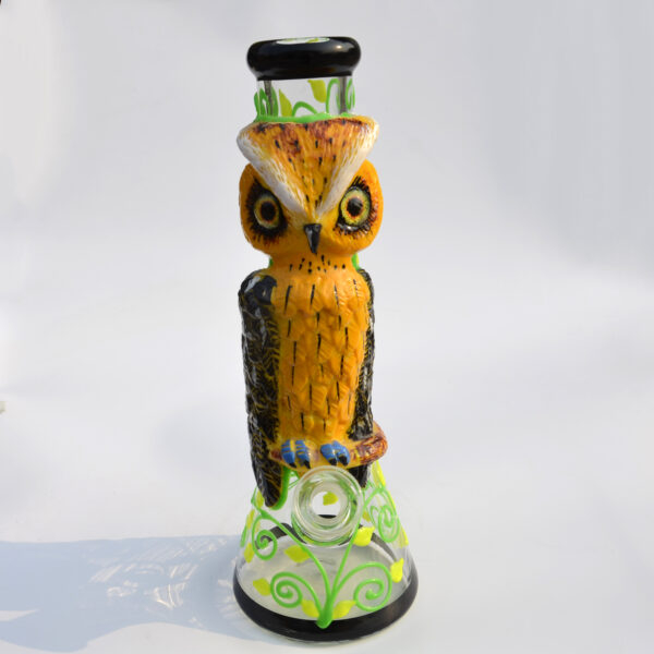 Hand-Painted Skull-Shaped Smoking Hand-Painted Plass Water Pipe - Image 4