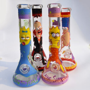 New Arrival Hand Painted Glass Smoking Water Pipe