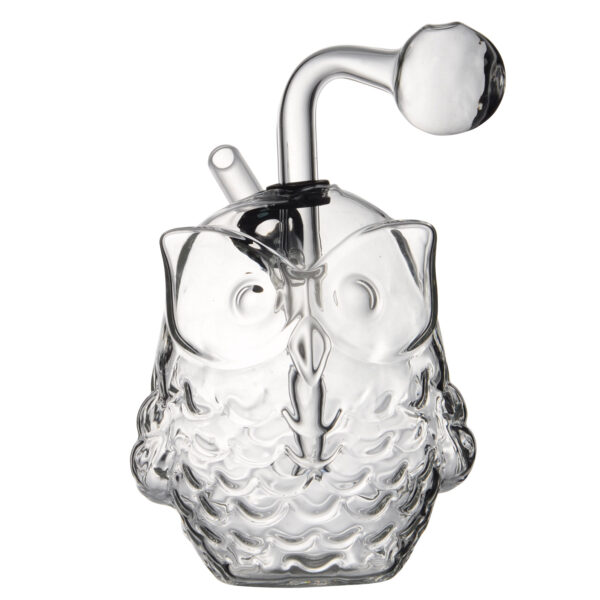 Mini Owl Glass Pipe Spiral Recycler DAB Oil Bubbler