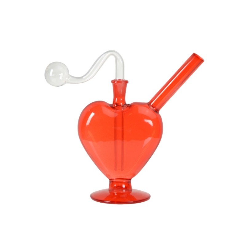Heart Mini Blunt Bubbler Glass Water Pipe