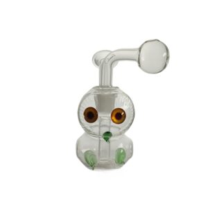 New Style Glass Oil DAB Rig Glass Smoking Recycler Owl Shape Bubbler