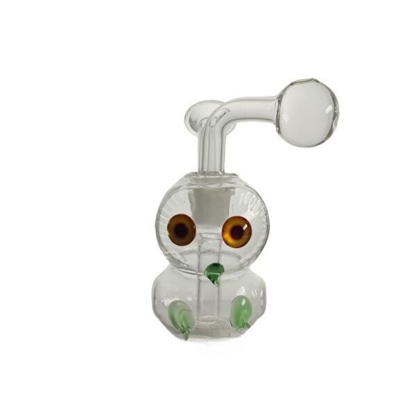 New Style Glass Oil DAB Rig Glass Smoking Recycler Owl Shape Bubbler