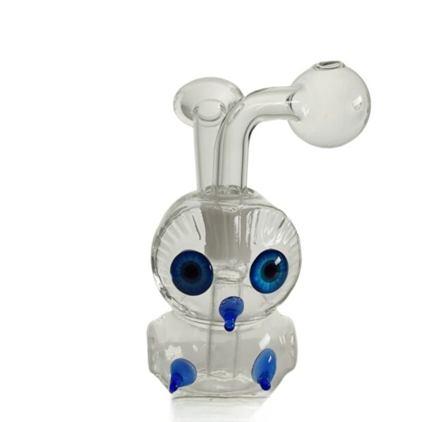 New Style Glass Oil DAB Rig Glass Smoking Recycler Owl Shape Bubbler - Image 3