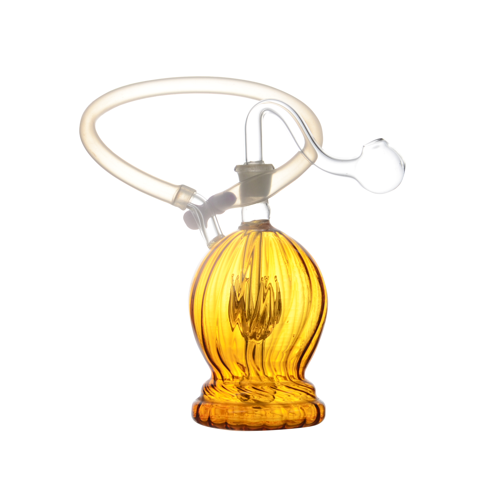 4-inch Stripe Glass Oil Burner