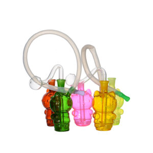 Kitty Cat Shape Glass Bottle Cheap Cute Design Glass Bubbler