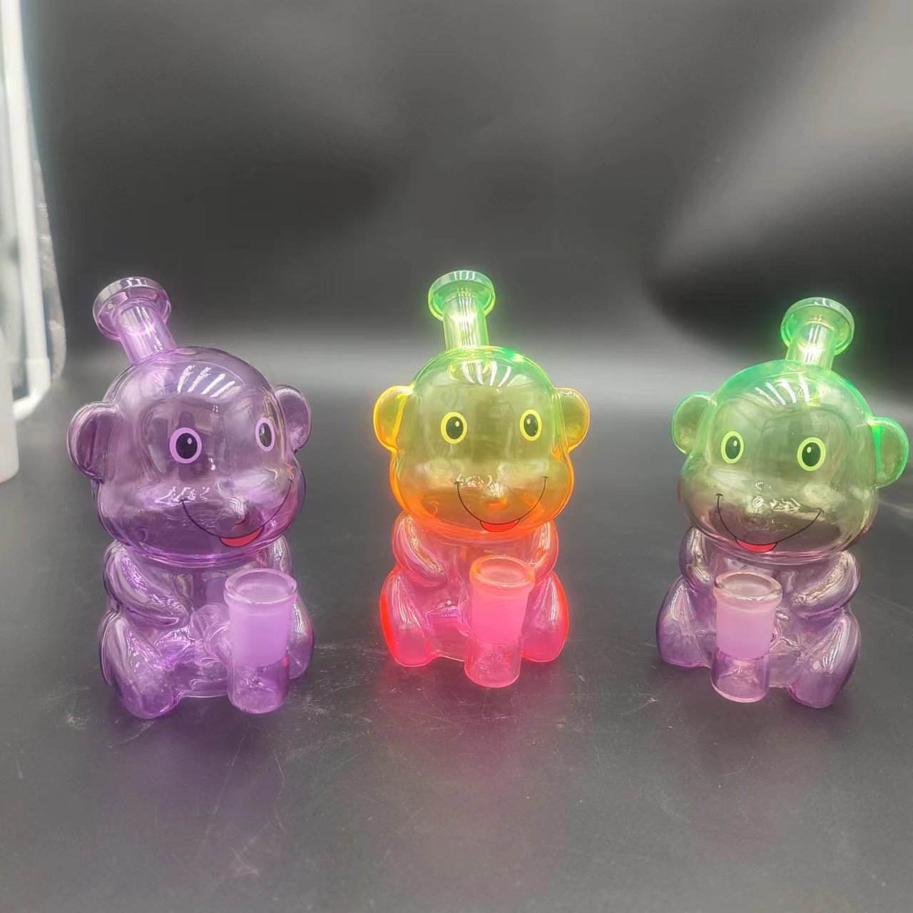 Glass Waterpipe Coffee Mug Monkey Shape Pocket Bubbler with Tobacco - Image 2