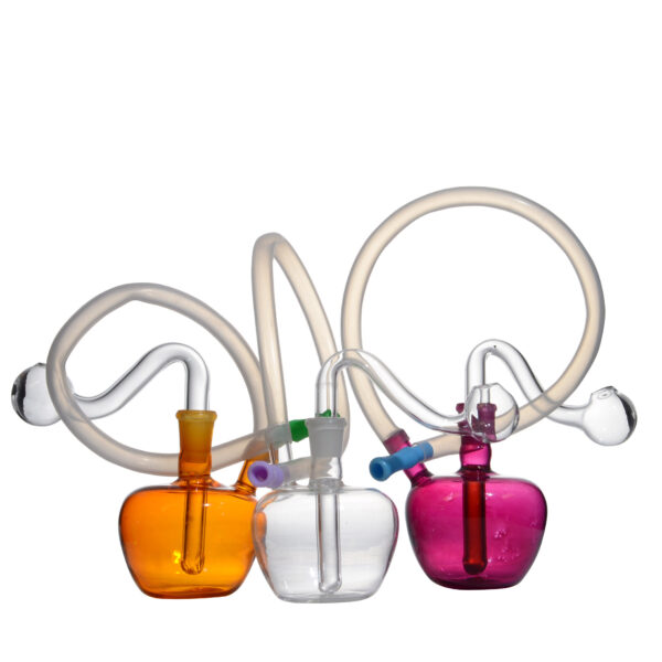 Rainbow Apple Kettle Kit Glass Vase Precision Bubbler Glass Oil Collector