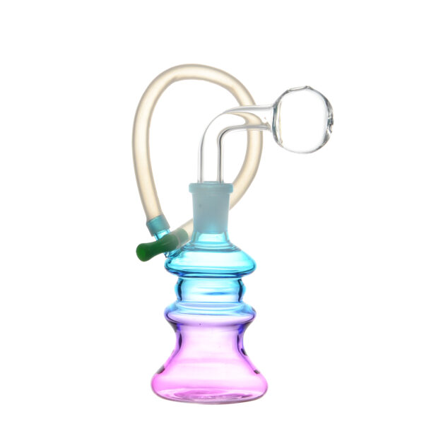 Mini Painting Colors Water Pipe Glass Bottle Smoking Oil Bubbler