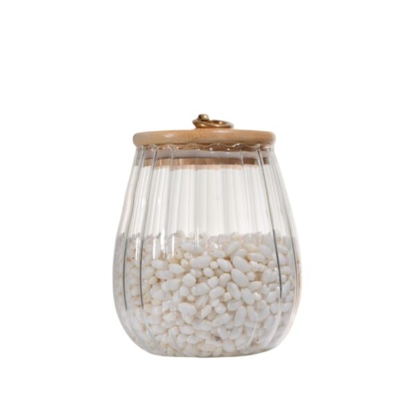High-Borosilicate Glass Storage Jar with Bamboo Wood Ring Lid - Image 6